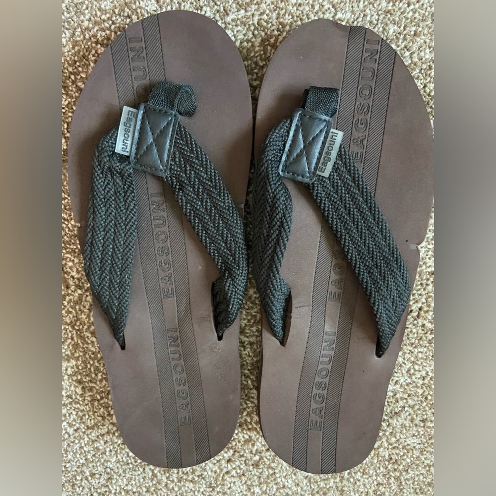 Eagsouni NEW Women's 9.5  Flip Flop Sandals Brown Yoga Mat Foam Slippers